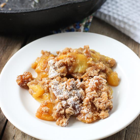 Spiced Peach Crisp with Crumbs