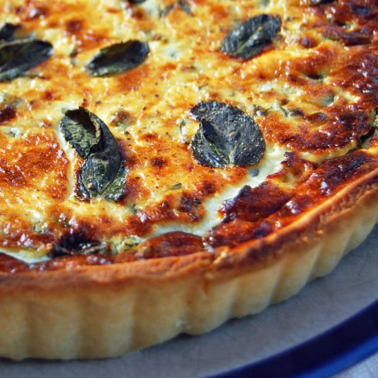 Goat’s Cheese and Mint Tart