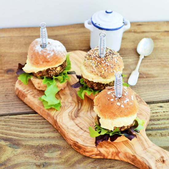 Mushroom and Lentil Sliders (Vegan)