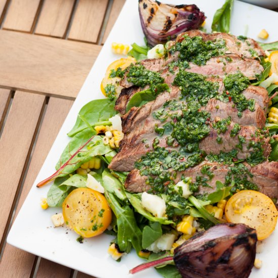 Flank Steak Salad with Chimichurri