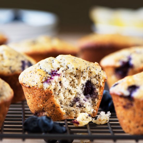 Blueberry Lemon Poppy Seed Muffins