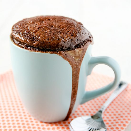 Chocolate Peanut Butter Mug Cake