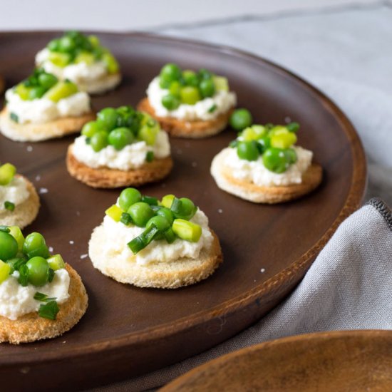 Pea Asparagus Ricotta Tea Sandwich