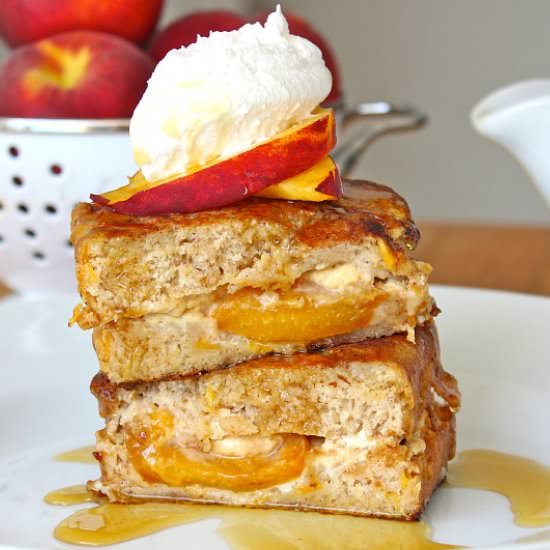 Stuffed Peach Bread French Toast