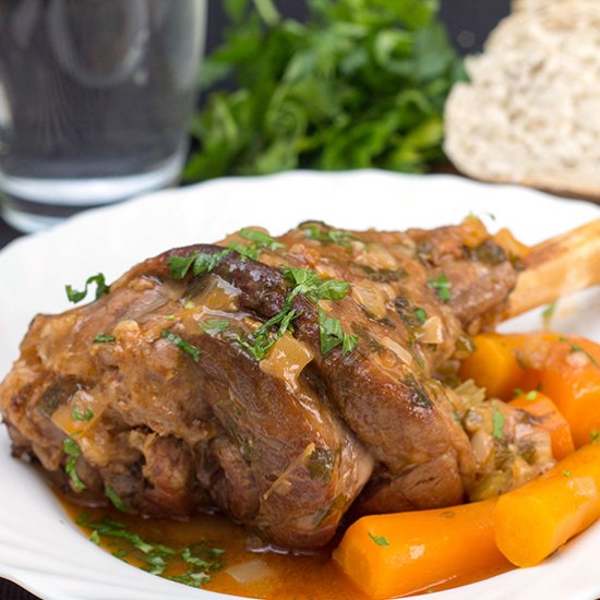 Slow Cooked Lamb Shanks