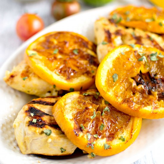 Grilled Citrus Mustard BBQ Chicken