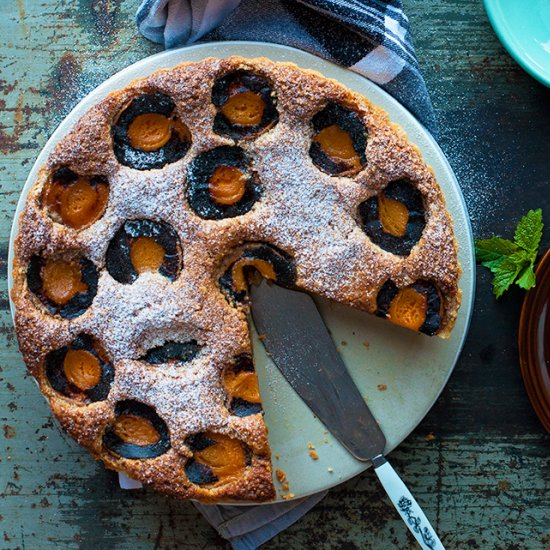 Rustic apricot tart