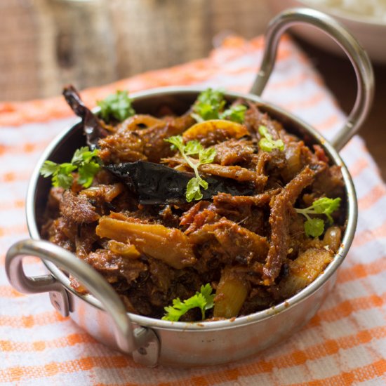 Dried anchovies fish curry