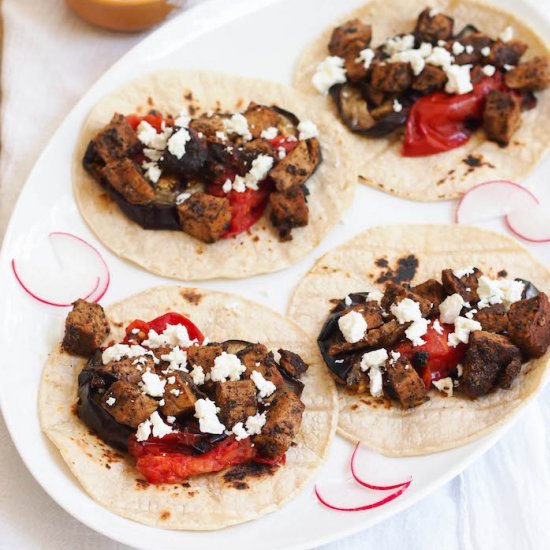 Pork Taco with Charred Vegetables