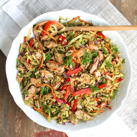 Fast Thai Chicken & Broccoli Slaw