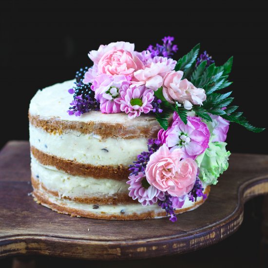 Semi-Naked Lavender Cake