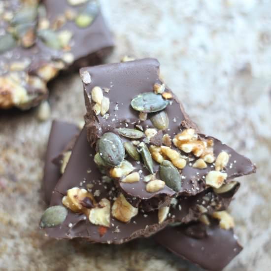 Chocolate Nut Seed Bark