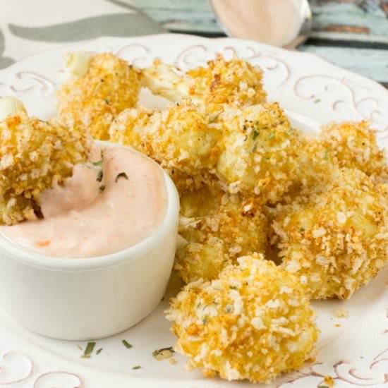 Panko Baked Cauliflower Bites