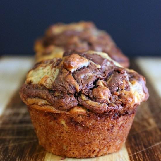 Nutella Oat Muffins