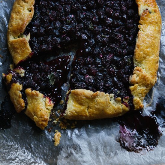 Lemon Verbena Blueberry Galette