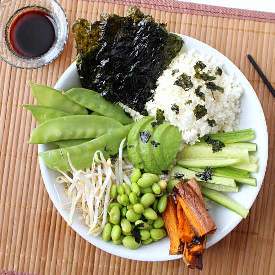 Grain Free, Vegan Sushi Bowl