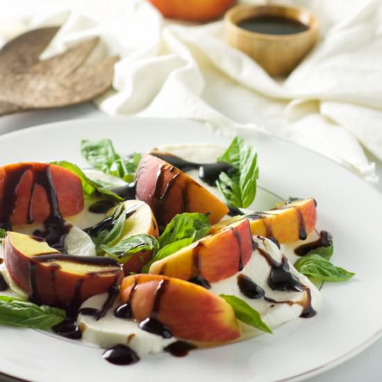 Summer Peach Caprese Salad