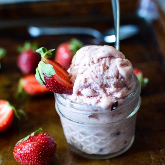 Chocolate Chip Strawberry Ice Cream