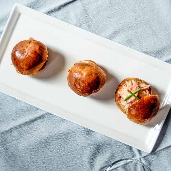 Lobster sliders on brioche