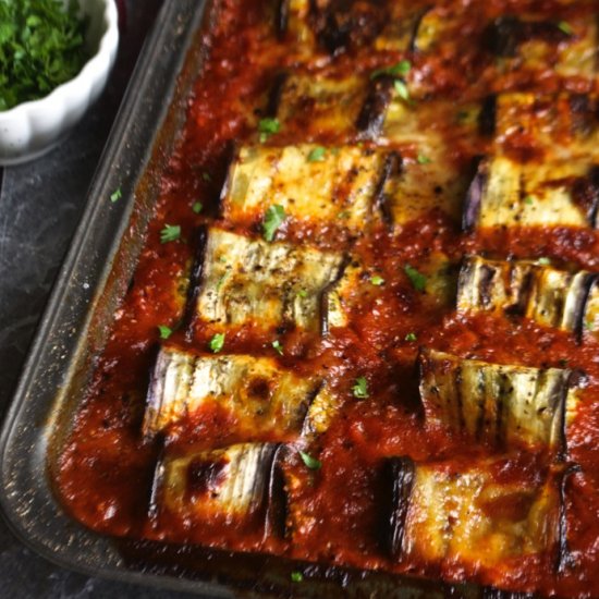 “Skinny” Eggplant Rollatini