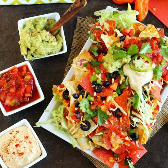 Loaded Vegan Nacho Plate