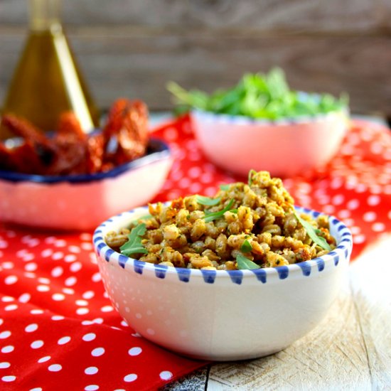 Summer pesto spelt