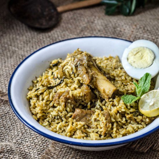 Mutton & Curry Leaves Biryani