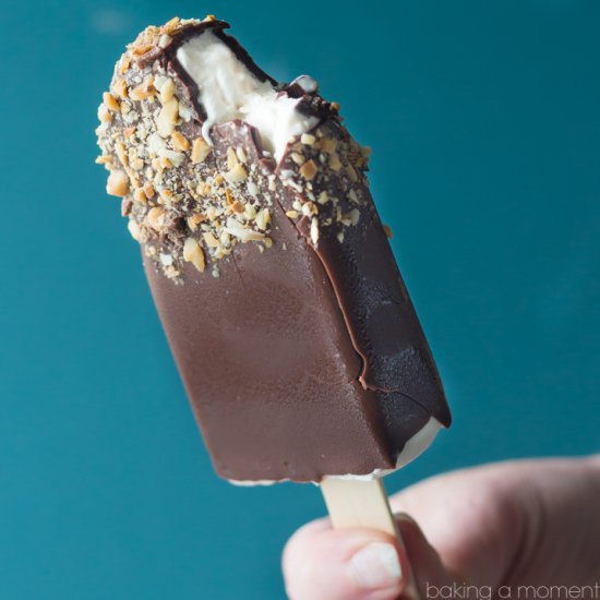 Toffee Almond Ice Cream Pops