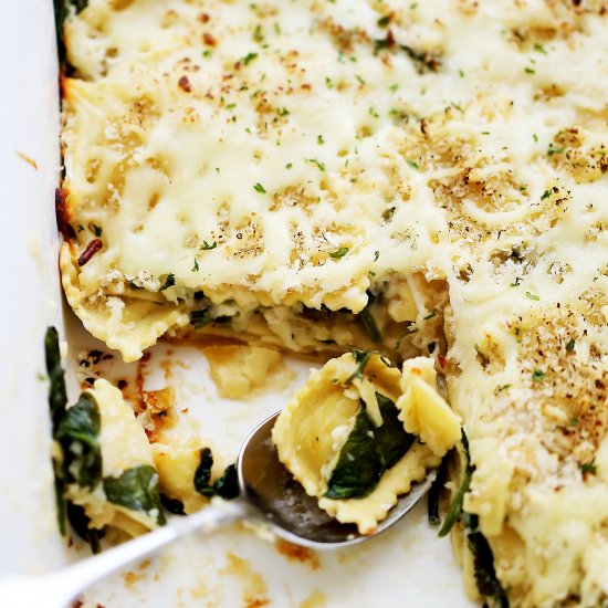 Spinach Ravioli Lasagna