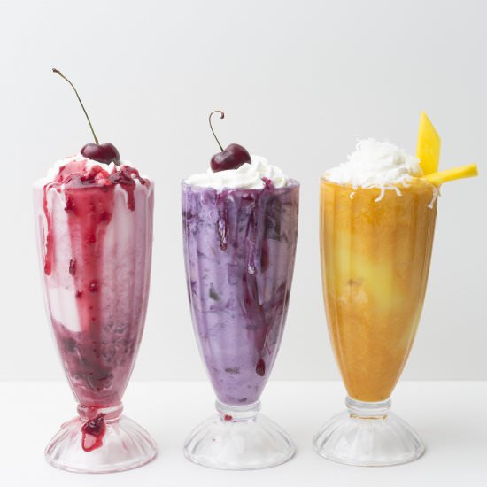 3 unique ice cream sundae flavors