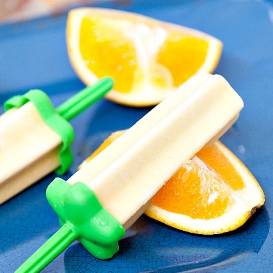 Orange Creamsicle Greek Yogurt Pops