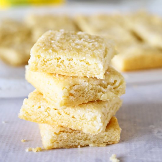 White Cornmeal Shortbread Bars