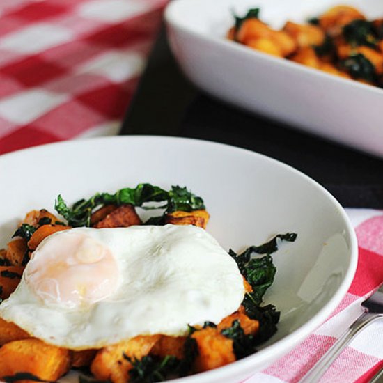 Kale and Sweet Potato Hash