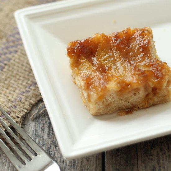 Upside-Down Peach Schnapps Cake