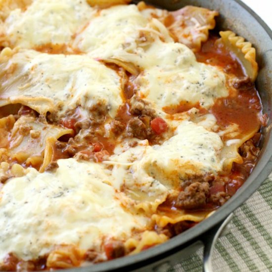 Easy 4-Cheese Skillet Lasagna