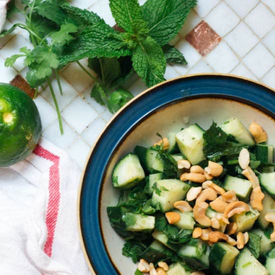 Thai Cucumber Salad with Cashews