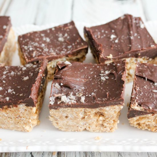 Almond Butter Rice Crispy Bars