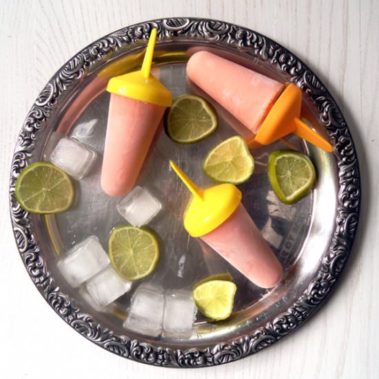 Watermelon Sour Cream Popsicles