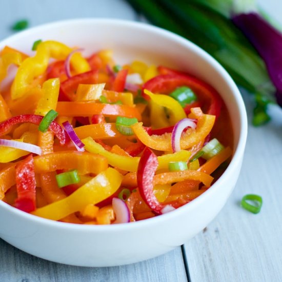 Pepper Salad with Honey and Mustard