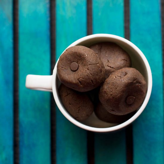 Eggless Double Chocolate Cookies