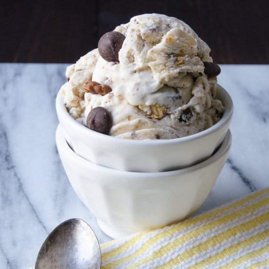 Banana chip crunch ice cream