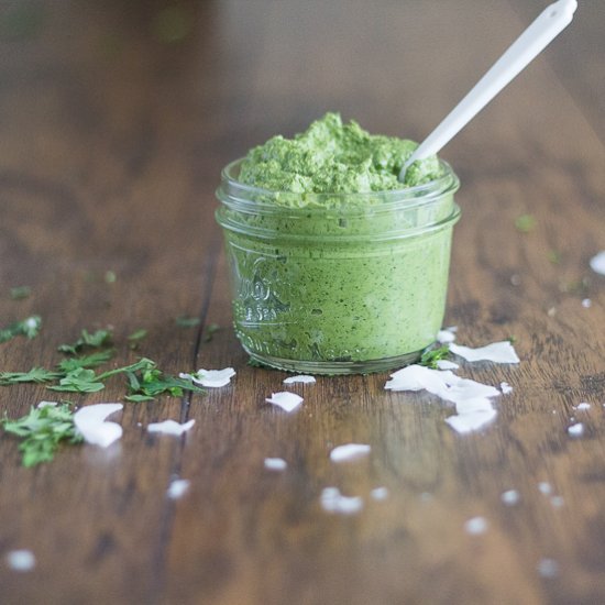 Carrot Top Pesto (Dairy/Nut free)