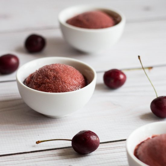 Cherry Balsamic Sorbet