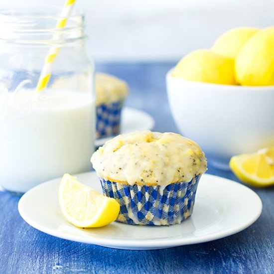 Glazed Lemon Poppy Seed Muffins