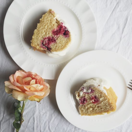 Raspberry Olive Oil Cake