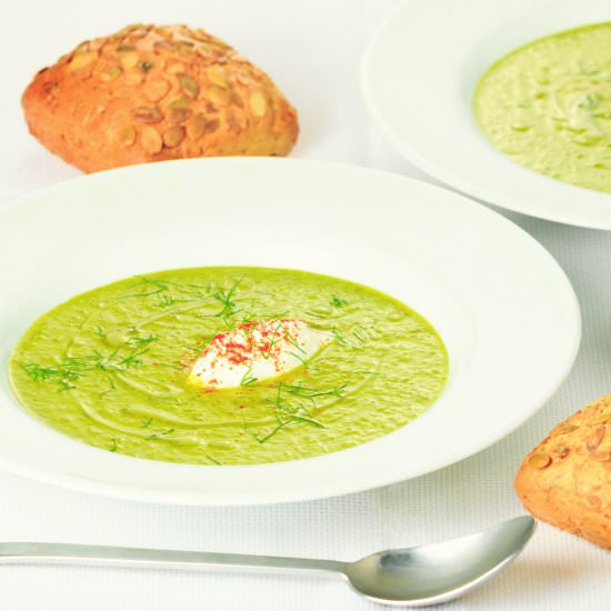 Light Summery Sorrel & Fennel Soup