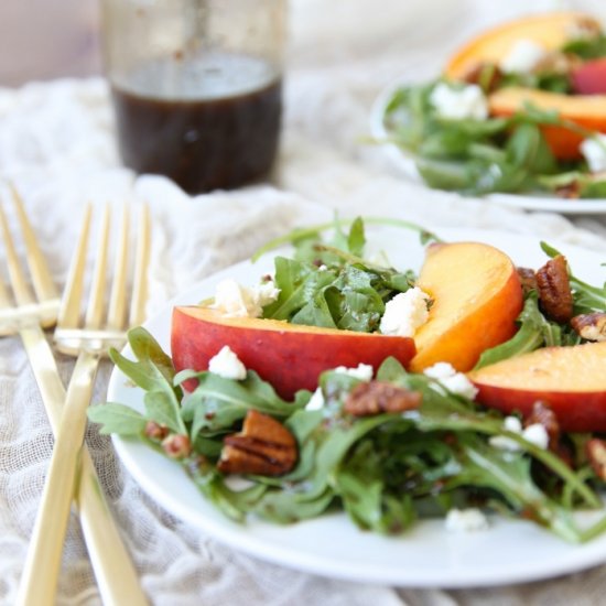 Peach Salad with Honey Dijon