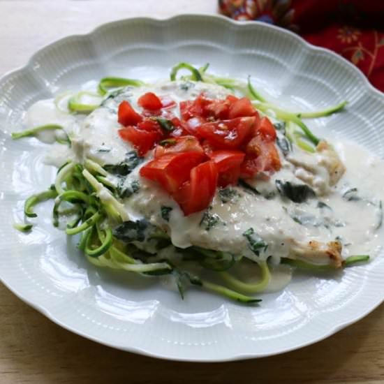 Low-Carb Creamy Bruschetta Chicken