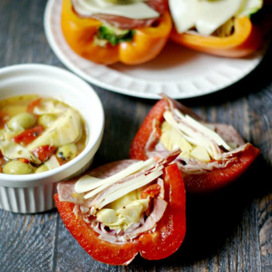 Antipasto Stuffed Raw Peppers