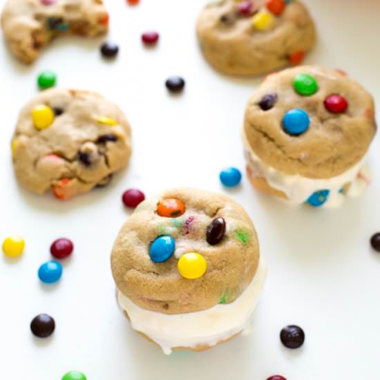 M&M Ice Cream Sandwiches